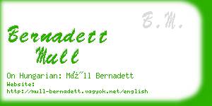 bernadett mull business card